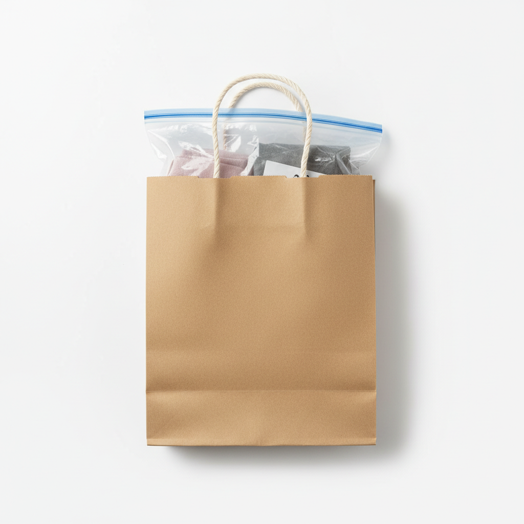 Fluxo completo de embalagem plástico e papel